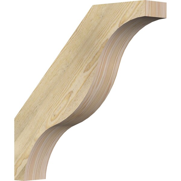 Ekena Millwork 4"W x 22"D x 22"H Funston Rough Sawn Knee Brace, Douglas Fir BRC04X22X22FST00RDF - main